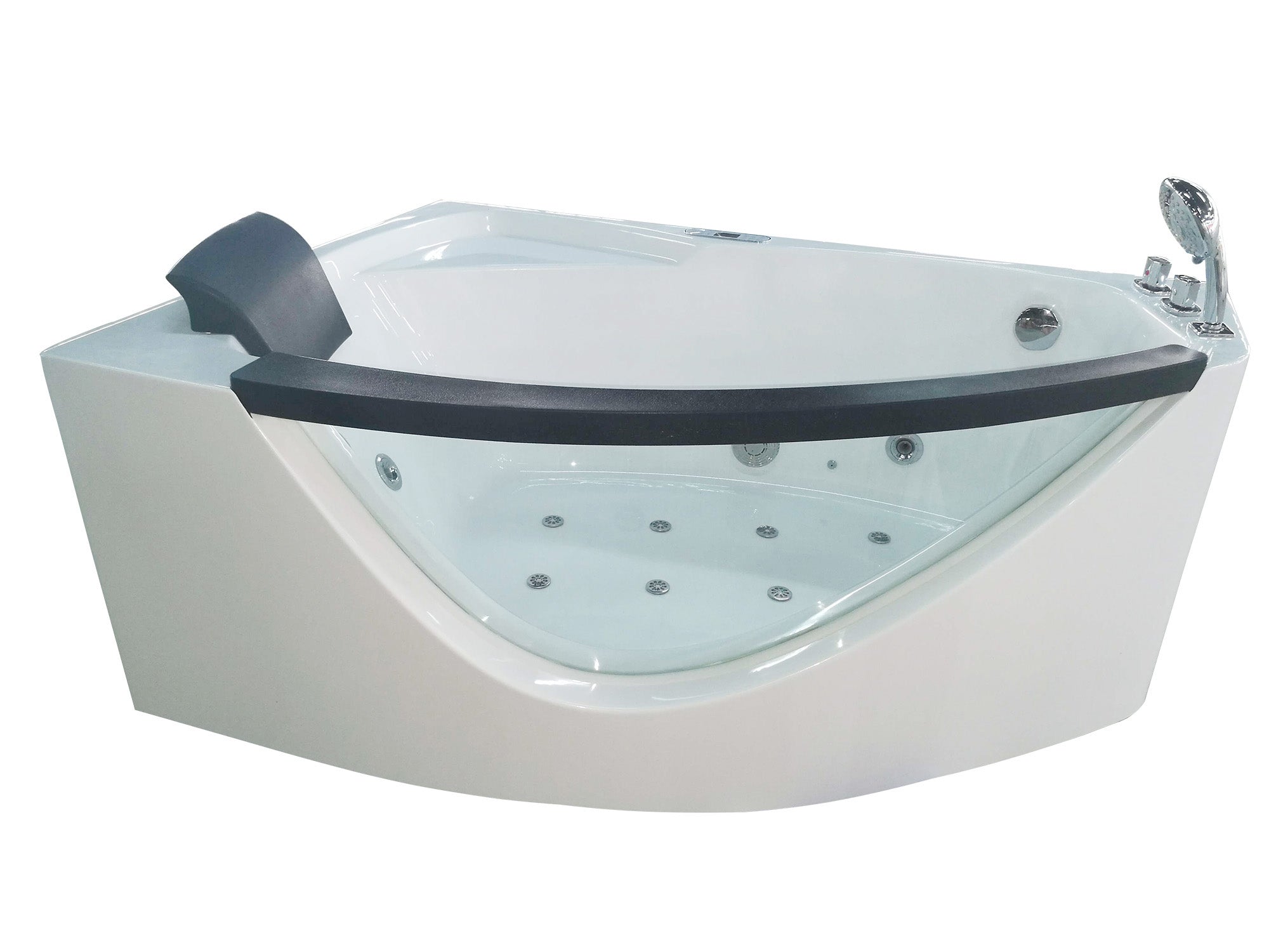 5 ft Clear Rounded Right Corner Acrylic Whirlpool Bathtub EAGO (AM198ETL-R)