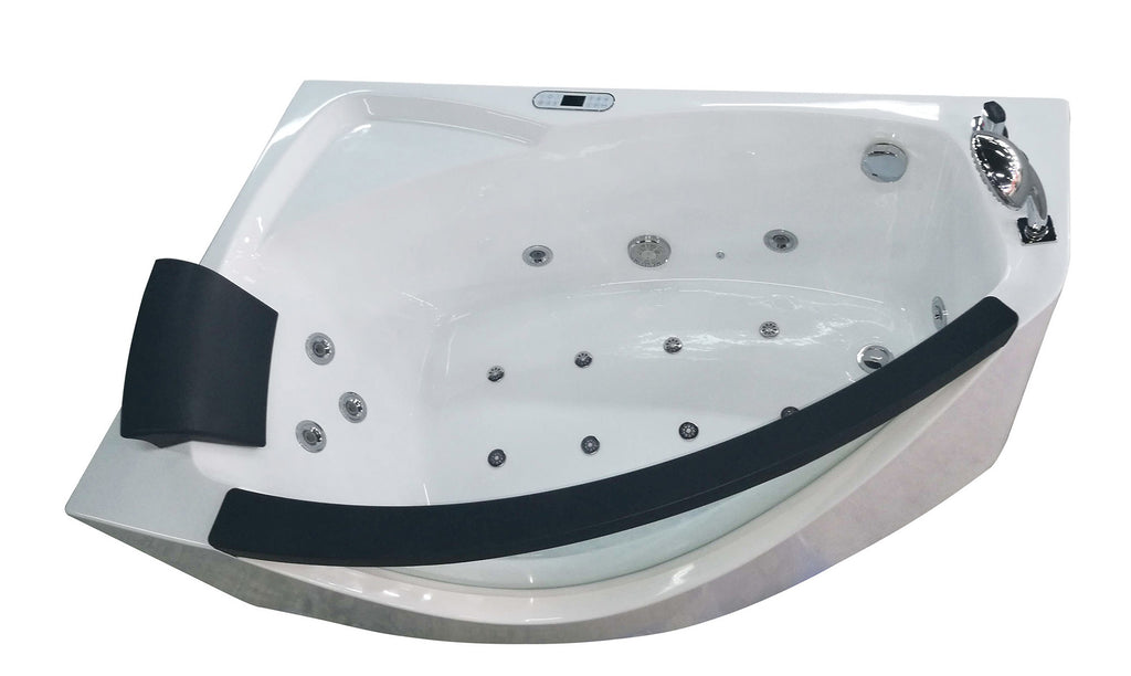 5 ft Clear Rounded Right Corner Acrylic Whirlpool Bathtub EAGO (AM198ETL-R)
