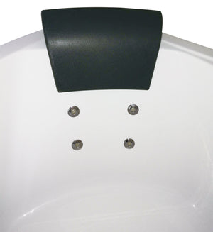 5 ft Rounded Modern Double Seat Corner Whirlpool Bath Tub with Fixtures EAGO (AM200)