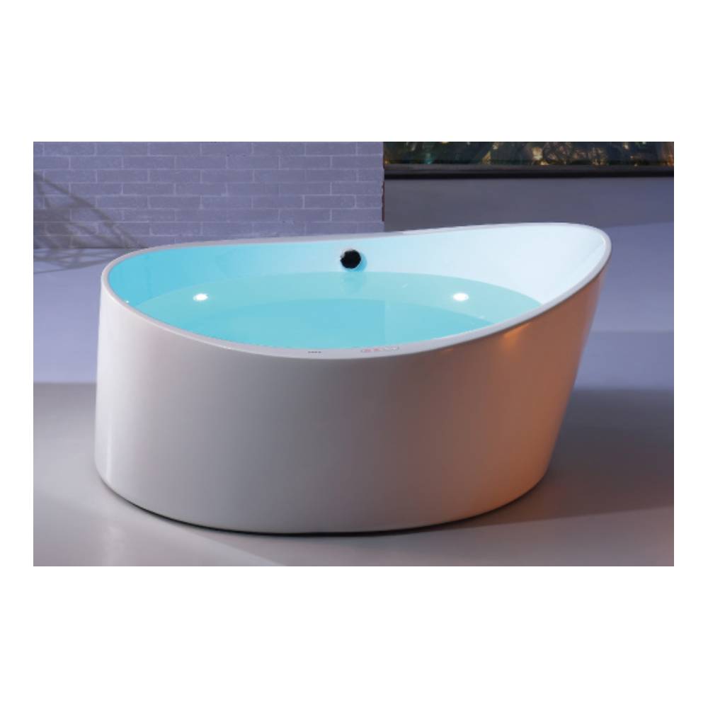 66 Inch Round Free Standing Acrylic Air Bubble Bathtub EAGO (AM2130)
