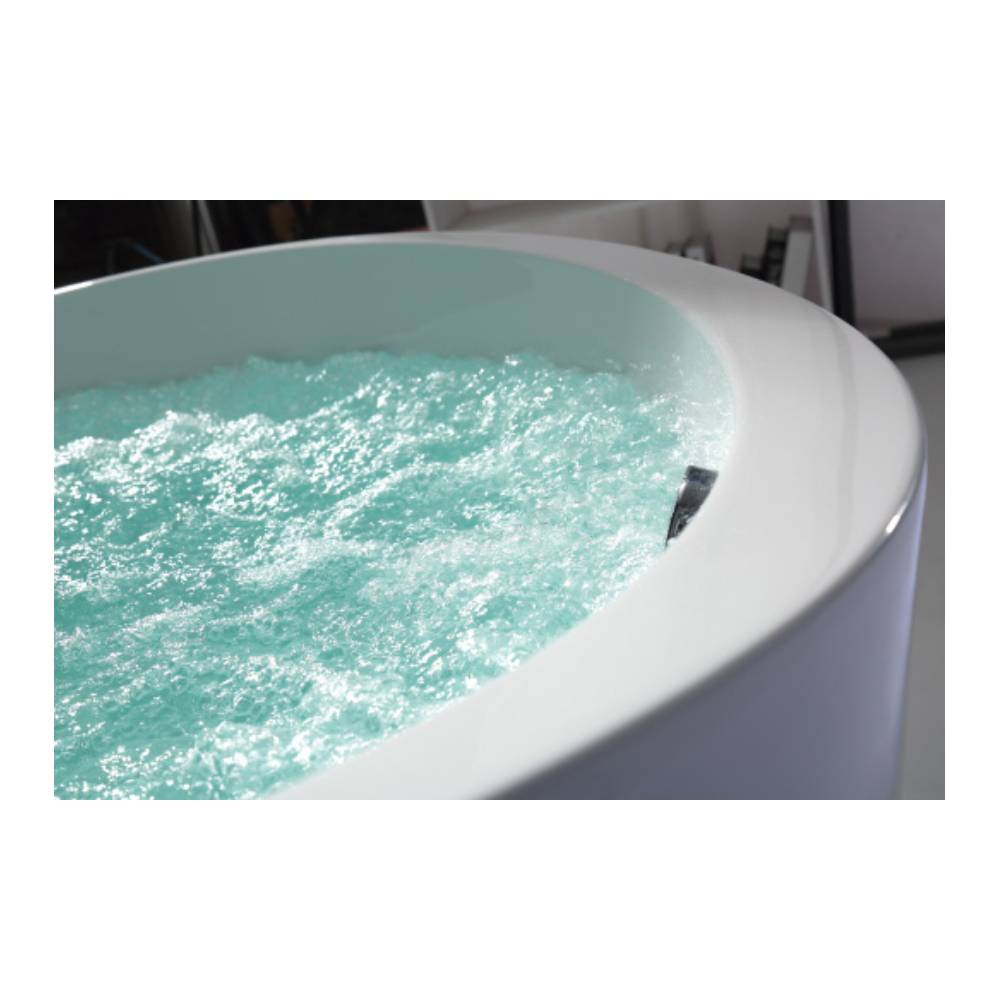 66 Inch Round Free Standing Acrylic Air Bubble Bathtub EAGO (AM2130)