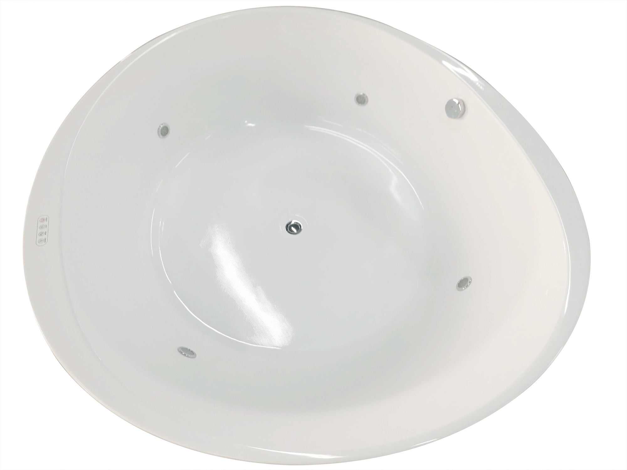 66 Inch Round Free Standing Acrylic Air Bubble Bathtub EAGO (AM2130)