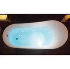 68 Inch White Free Standing Oval Air Bubble Bathtub EAGO (AM2140)