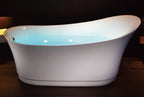 68 Inch White Free Standing Oval Air Bubble Bathtub EAGO (AM2140)