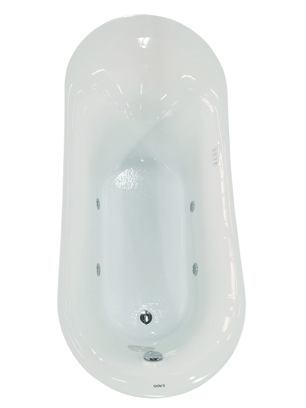 68 Inch White Free Standing Oval Air Bubble Bathtub EAGO (AM2140)