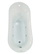 68 Inch White Free Standing Oval Air Bubble Bathtub EAGO (AM2140)