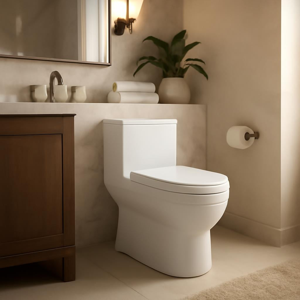 AXENT Dune II One-Piece Toilet Bowl (12 inch/White)