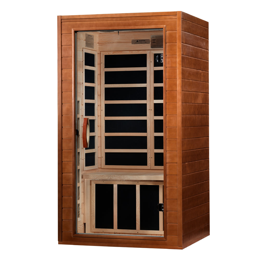 Dynamic "Avila" FAR Infrared Sauna Low EMF with Hemlock Wood