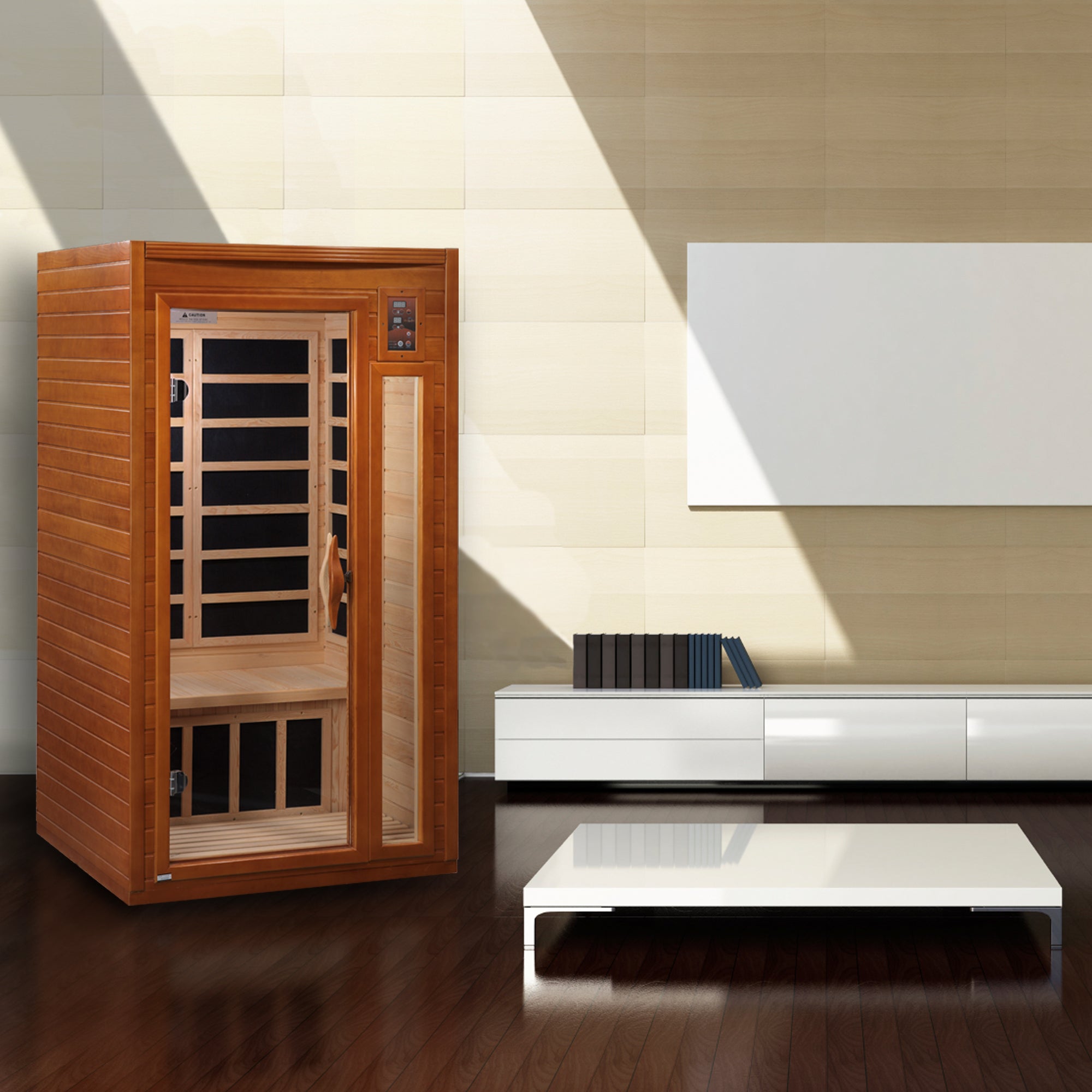 Dynamic "Barcelona" FAR Infrared Sauna Ultra Low EMF with Hemlock Wood