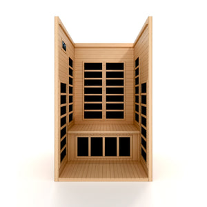 Dynamic "Gracia" Infrared Sauna Low EMF with Hemlock Wood