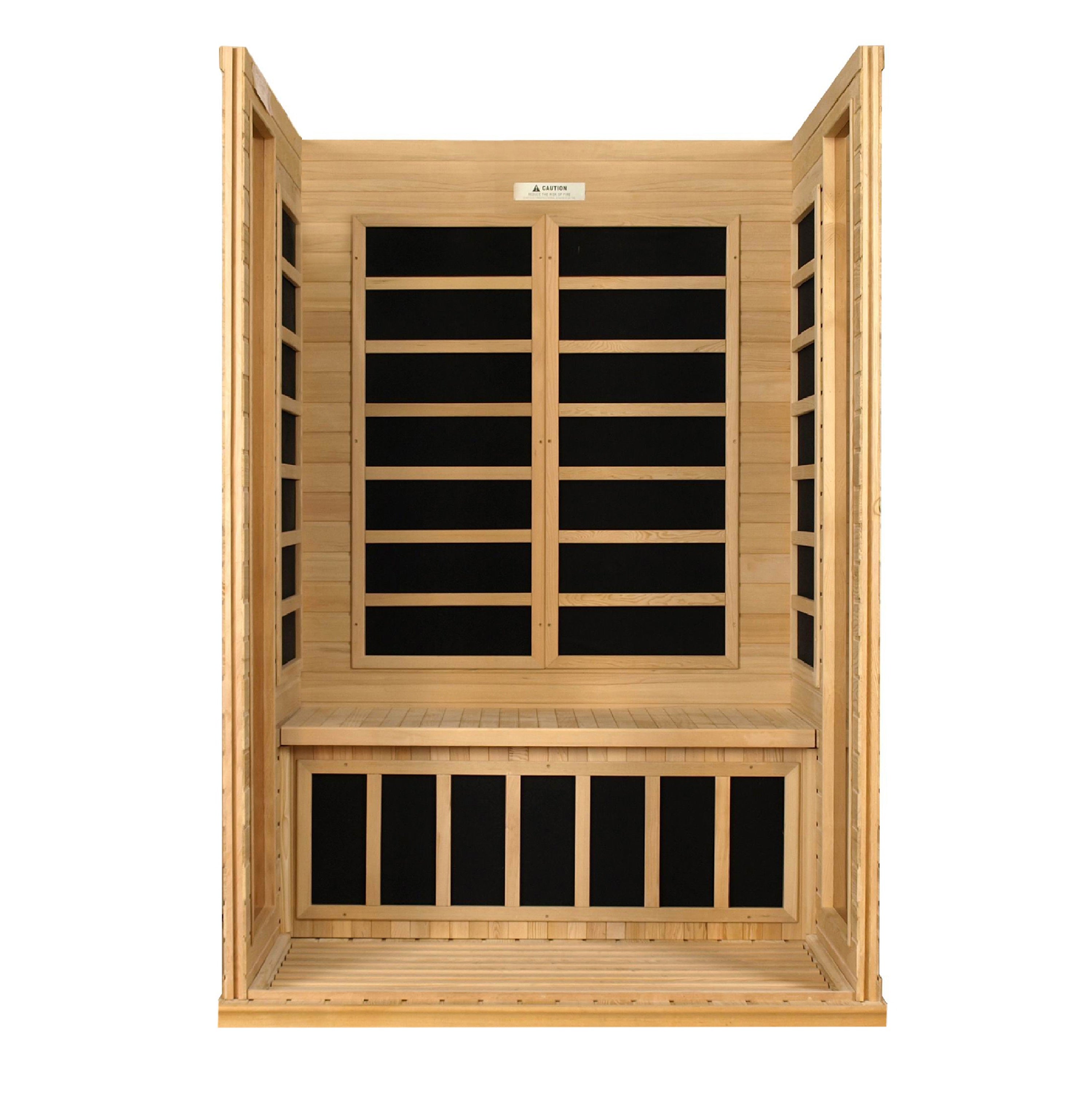 Dynamic "Versailles" FAR Infrared Sauna Low EMF with Hemlock Wood
