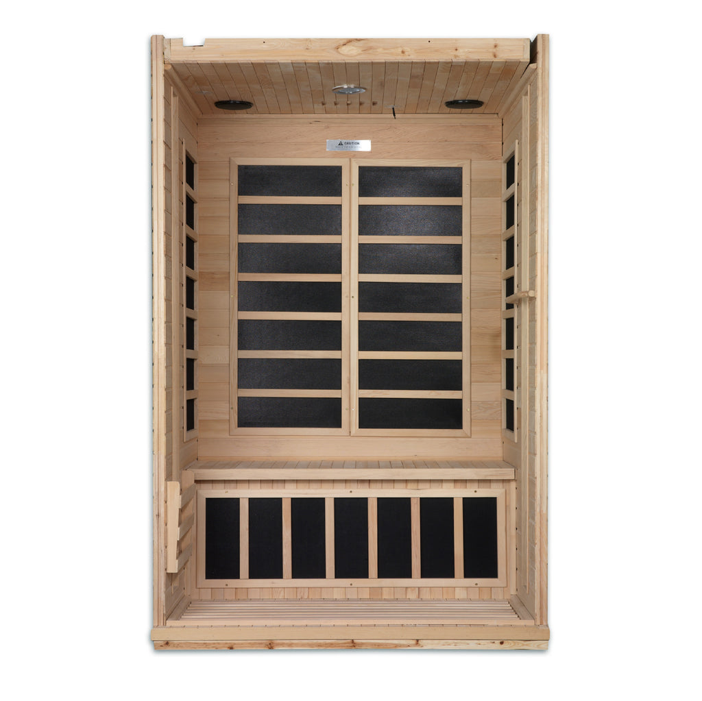 Dynamic "Venice" Infrared Sauna Low EMF with Hemlock Wood