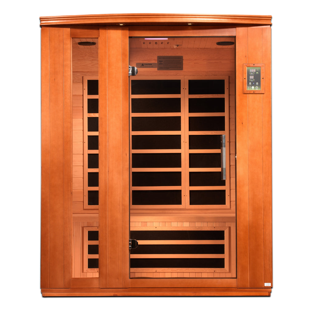 Dynamic "Lugano" FAR Infrared Sauna Low EMF with Hemlock Wood