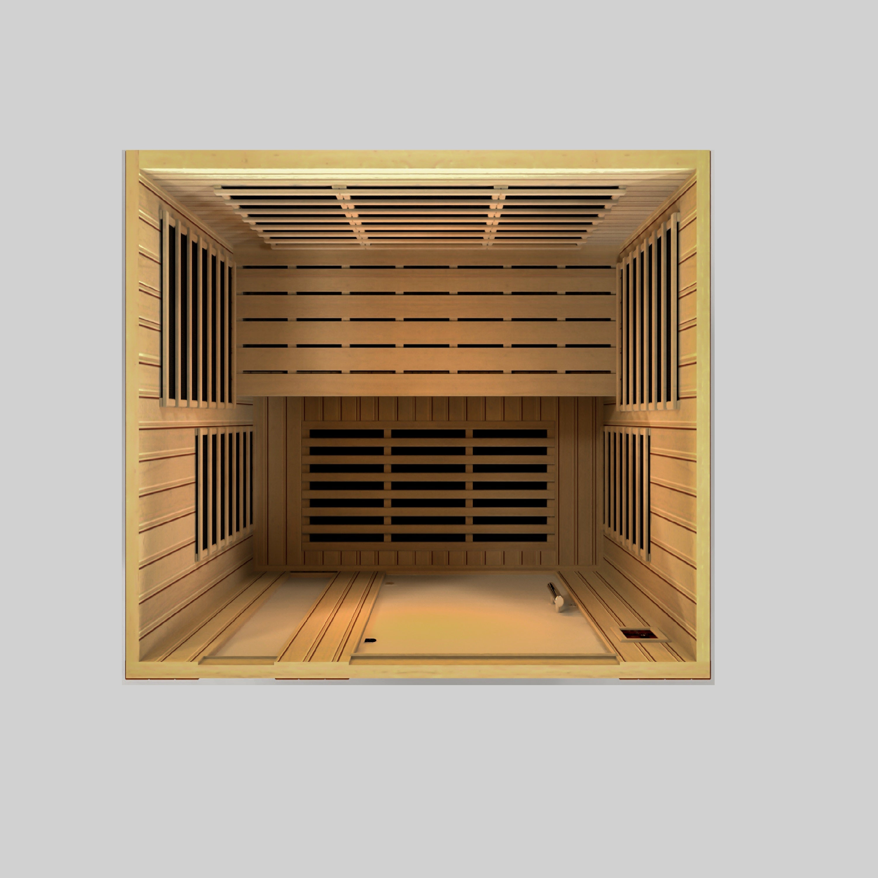 Dynamic "Lugano" FAR Infrared Sauna Low EMF with Hemlock Wood