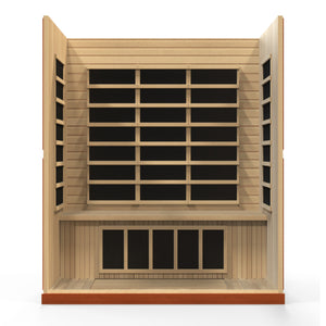 Dynamic "Bergamo" Infrared Sauna Low EMF with Hemlock Wood