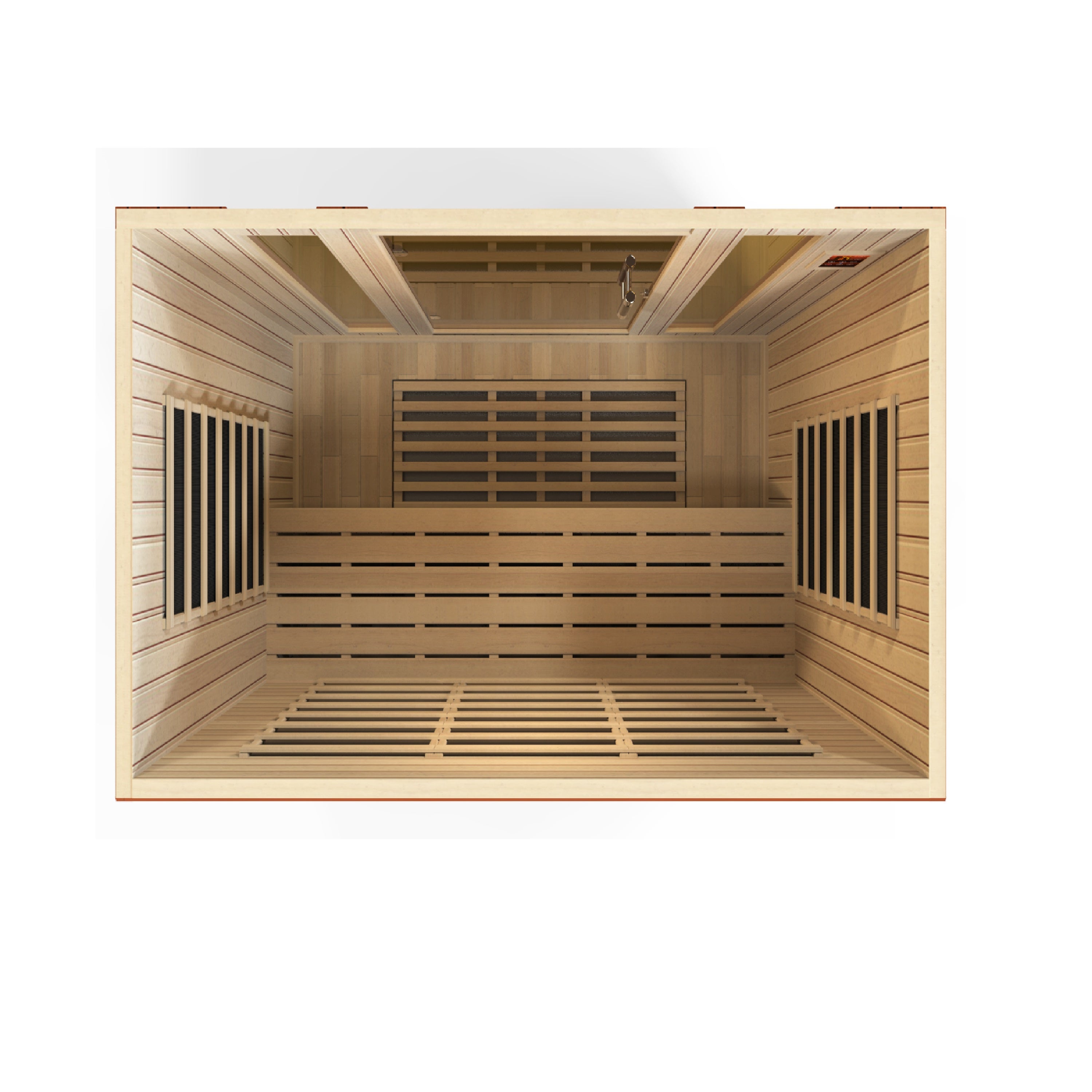 Dynamic "Bergamo" Infrared Sauna Low EMF with Hemlock Wood