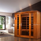 Dynamic "Bergamo" Infrared Sauna Low EMF with Hemlock Wood