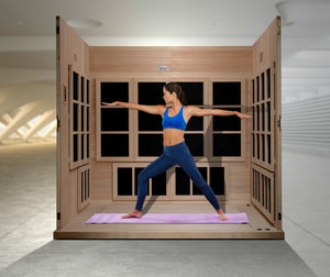 Dynamic "Catalonia" Infrared Sauna Ultra Low EMF with Hemlock Wood