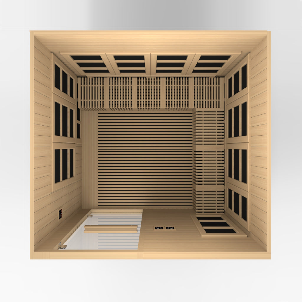 Dynamic "Catalonia" Infrared Sauna Ultra Low EMF with Hemlock Wood