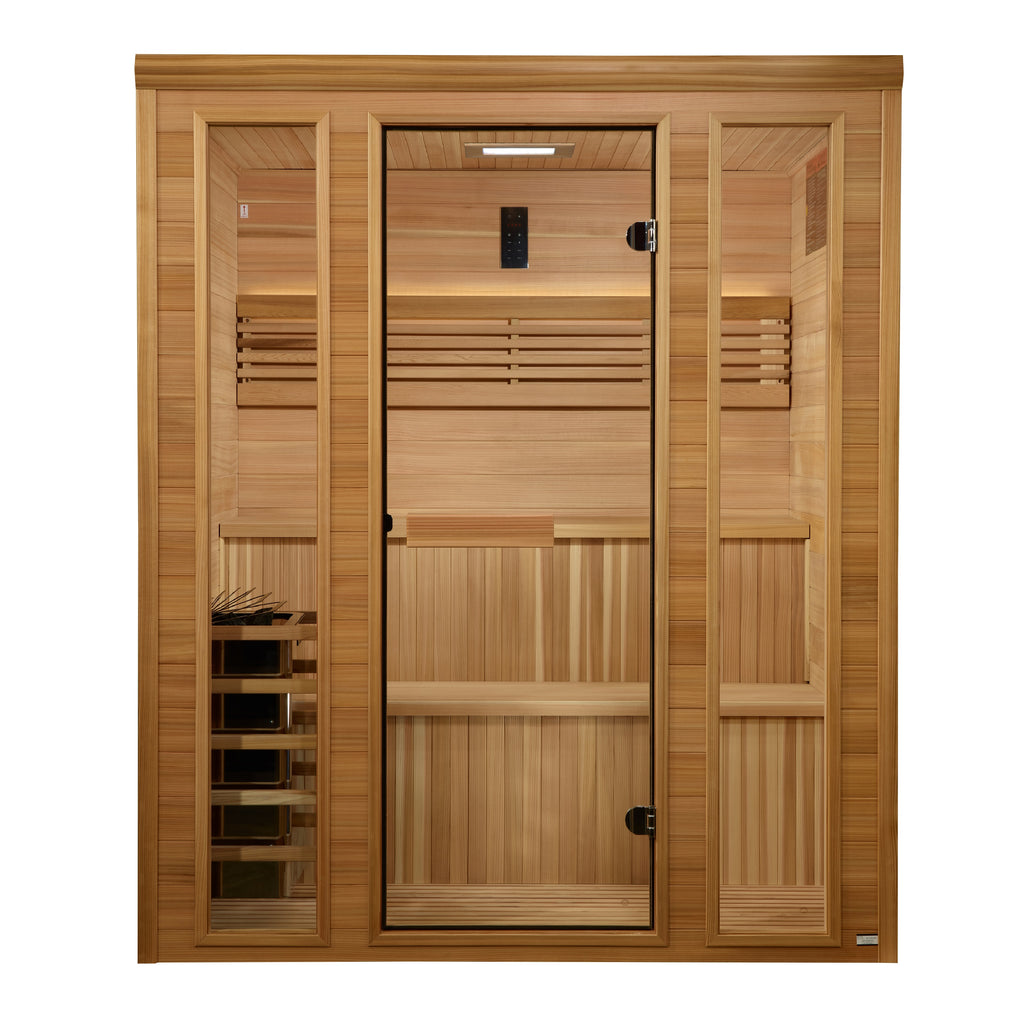 "Engelberg Edition" Traditional Sauna Traditional Steam with Pacific Premium Clear Cedar wood