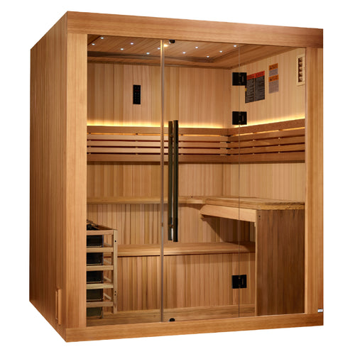 "Osla Edition" Traditional Sauna Steam Sauna with Red Cedar Wood