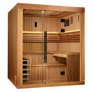 "Osla Edition" Traditional Sauna Steam Sauna with Red Cedar Wood