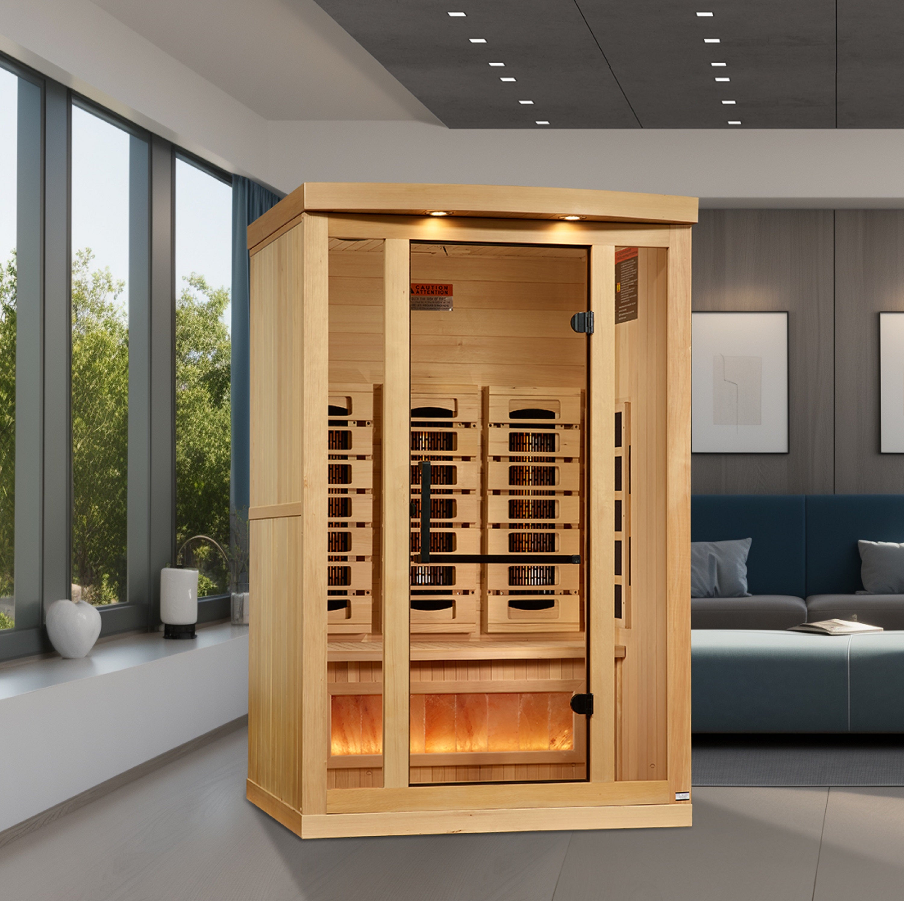 Full Spectrum "Reserve Edition" Infrared Sauna Near Zero EMF with Himalayan Salt Bar