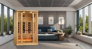 Full Spectrum "Reserve Edition" Infrared Sauna Near Zero EMF with Himalayan Salt Bar