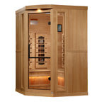 8000 Reserve Series Full Spectrum PureTech™ FAR Infrared Sauna Near Zero EMF Corner Unit with Himalayan Salt Bar