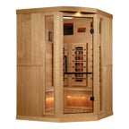 8000 Reserve Series Full Spectrum PureTech™ FAR Infrared Sauna Near Zero EMF Corner Unit with Himalayan Salt Bar