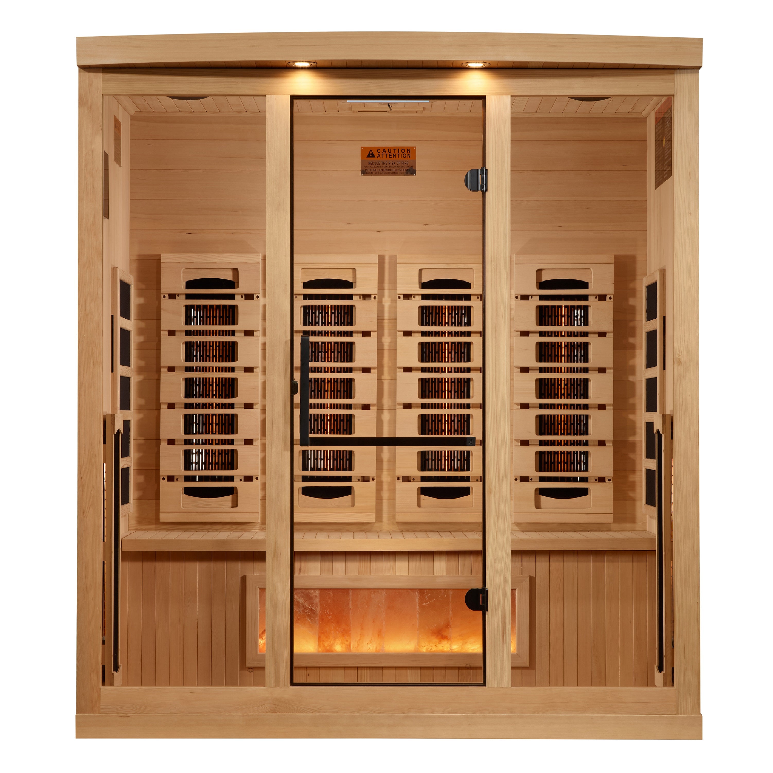 8000 Reserve Series PureTech™ Full Spectrum Infrared Sauna Near Zero EMF with Himalayan Salt Bar (4 person)