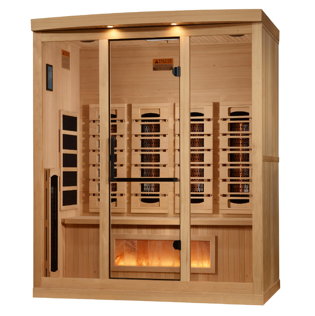 8000 Reserve Series PureTech™ Full Spectrum Infrared Sauna Near Zero EMF with Himalayan Salt Bar (4 person)