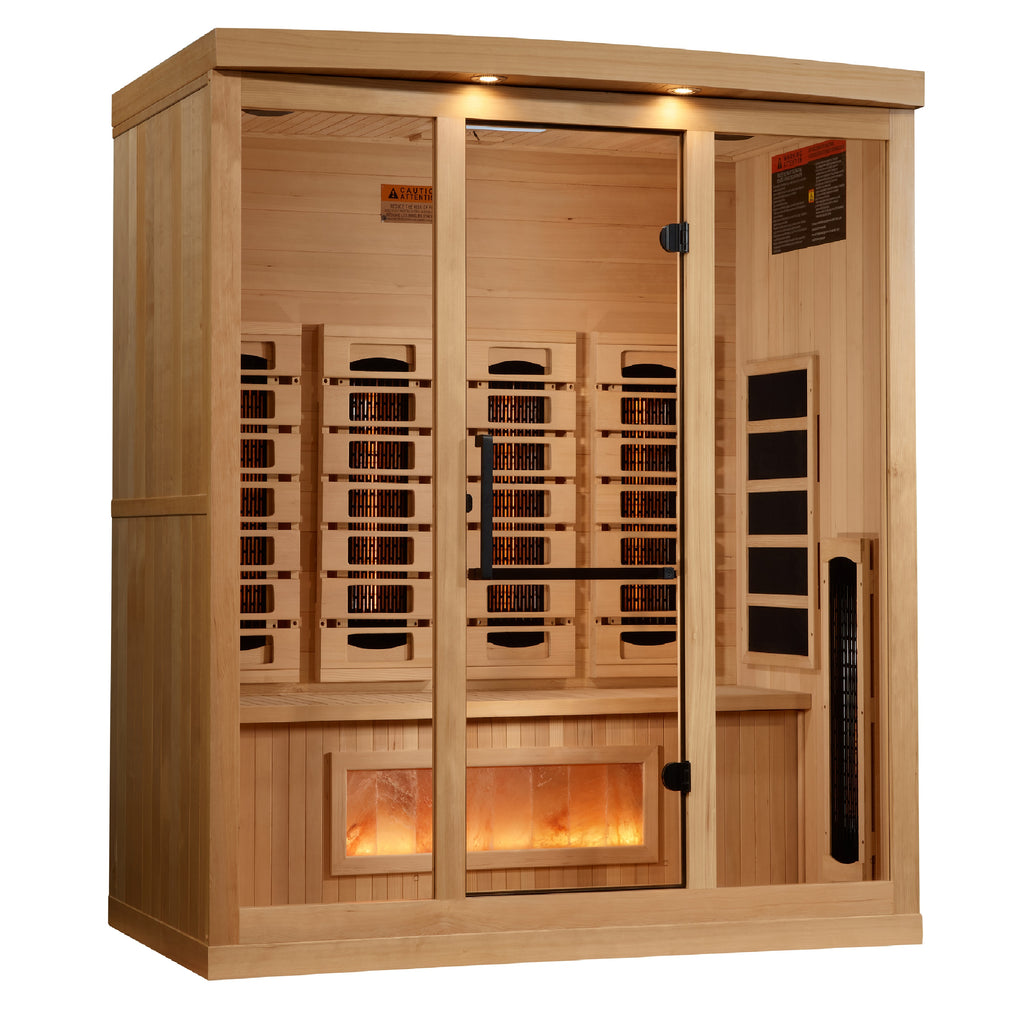 8000 Reserve Series PureTech™ Full Spectrum Infrared Sauna Near Zero EMF with Himalayan Salt Bar (4 person)