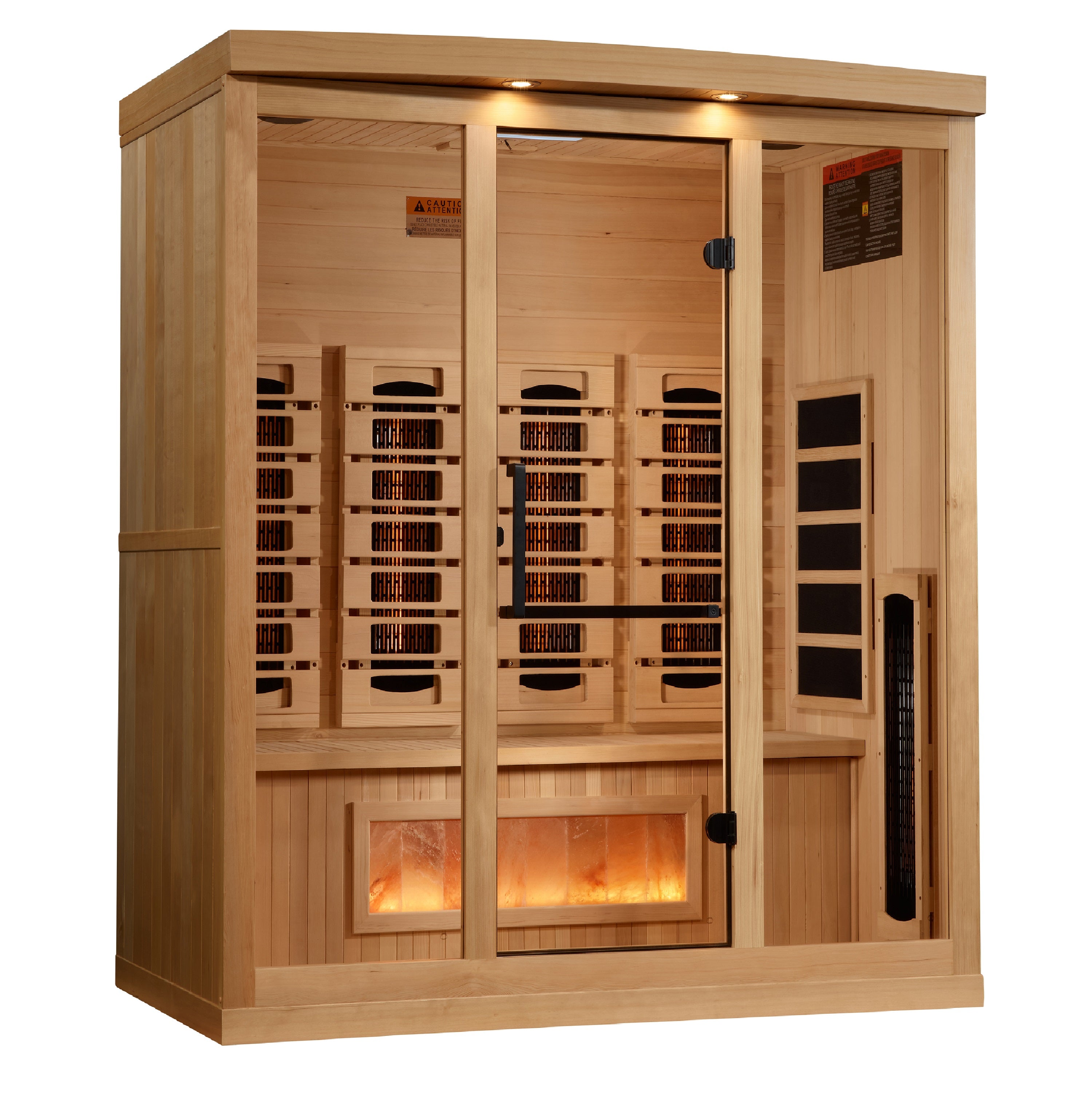 8000 Reserve Series PureTech™ Full Spectrum Infrared Sauna Near Zero EMF with Himalayan Salt Bar (4 person)