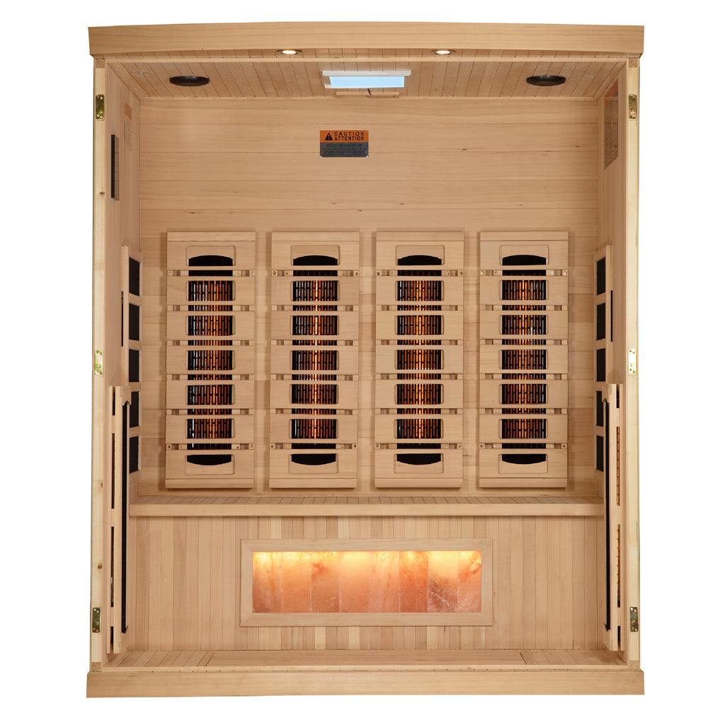 8000 Reserve Series PureTech™ Full Spectrum Infrared Sauna Near Zero EMF with Himalayan Salt Bar (4 person)