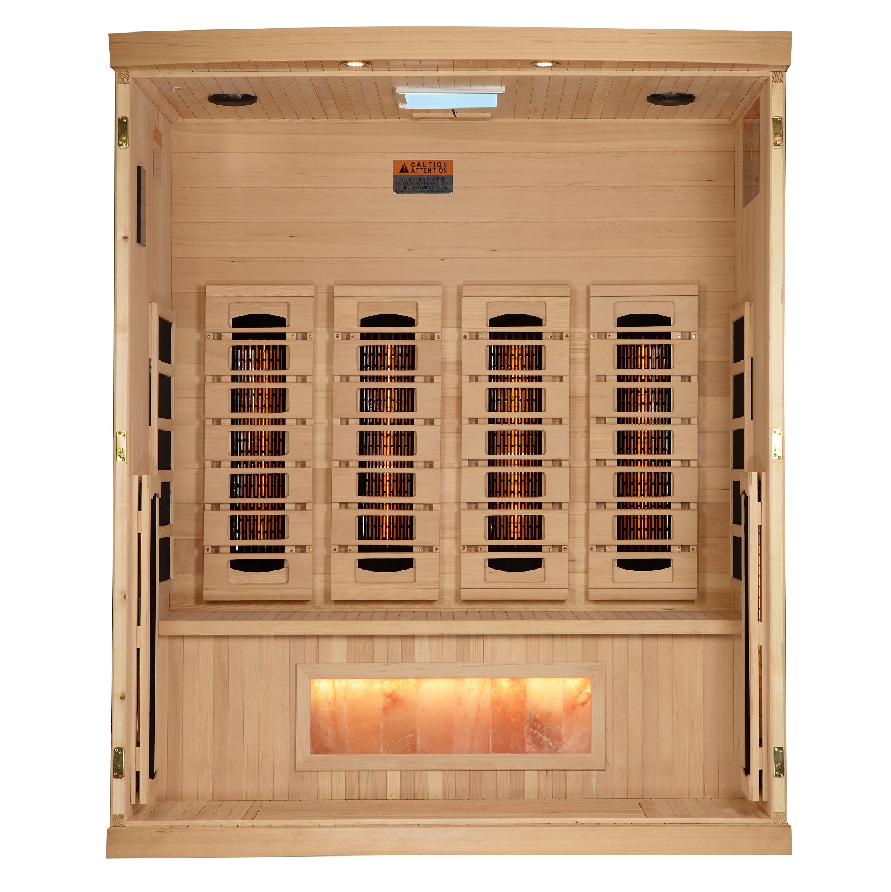 8000 Reserve Series PureTech™ Full Spectrum Infrared Sauna Near Zero EMF with Himalayan Salt Bar (4 person)