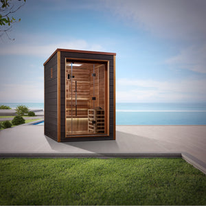 "Narvik" Traditional Sauna Steam Sauna Indoor/Outdoor with Red Cedar Wood