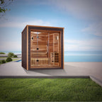 "Drammen" Traditional Sauna Steam Sauna Indoor/Outdoor with Red Cedar Wood