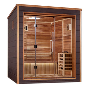 "Drammen" Traditional Sauna Steam Sauna Indoor/Outdoor with Red Cedar Wood