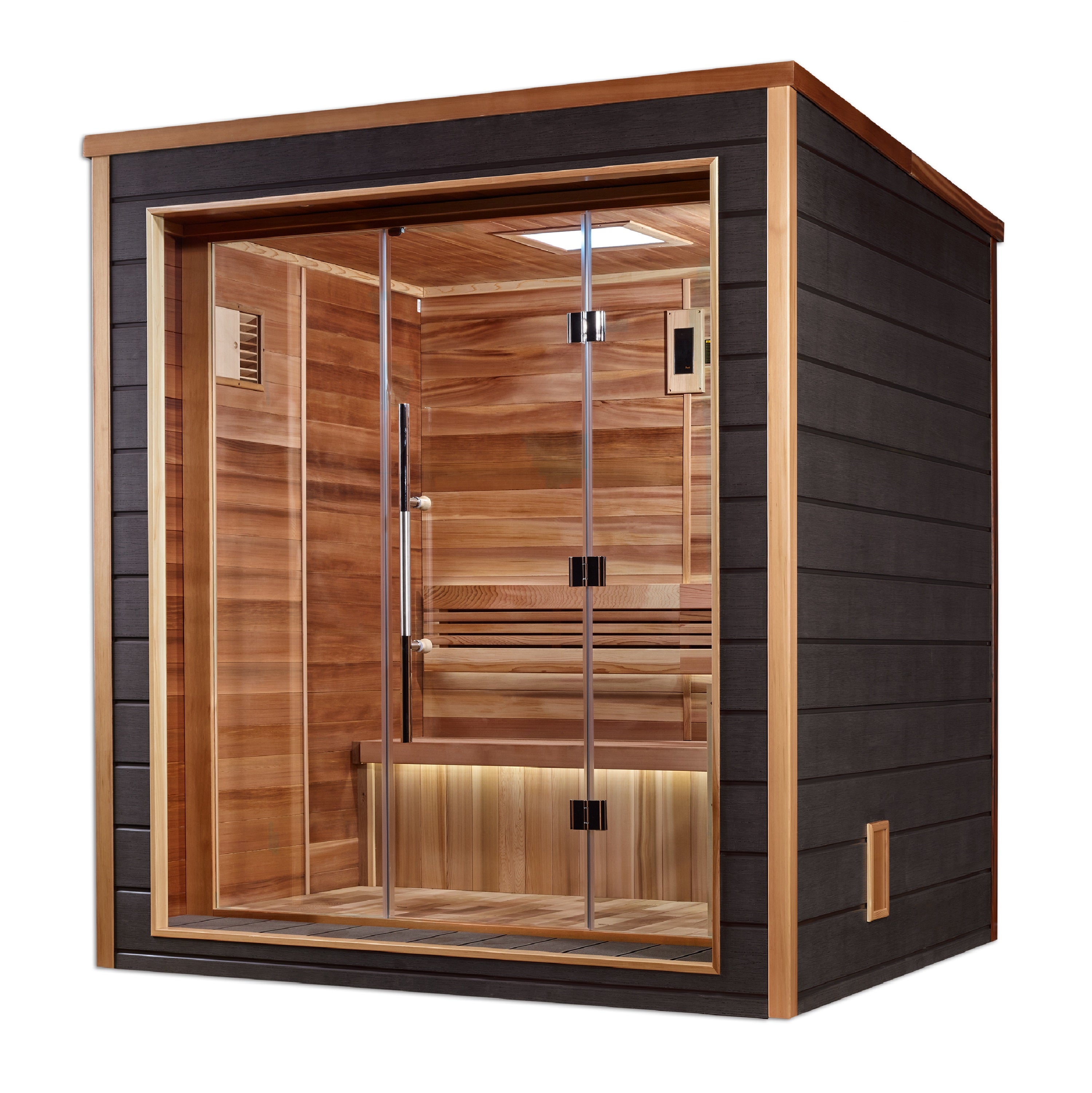 "Drammen" Traditional Sauna Steam Sauna Indoor/Outdoor with Red Cedar Wood