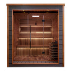 "Bergen" Traditional Sauna Indoor/Outdoor Steam Sauna with All-Weather Exterior & Red Cedar Wood Interior