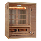"Soria" Hybrid Sauna Infrared & Traditional Steam with Himalayan Salt Bar & Canadian Hemlock wood