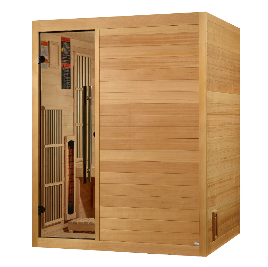 "Soria" Hybrid Sauna Infrared & Traditional Steam with Himalayan Salt Bar & Canadian Hemlock wood