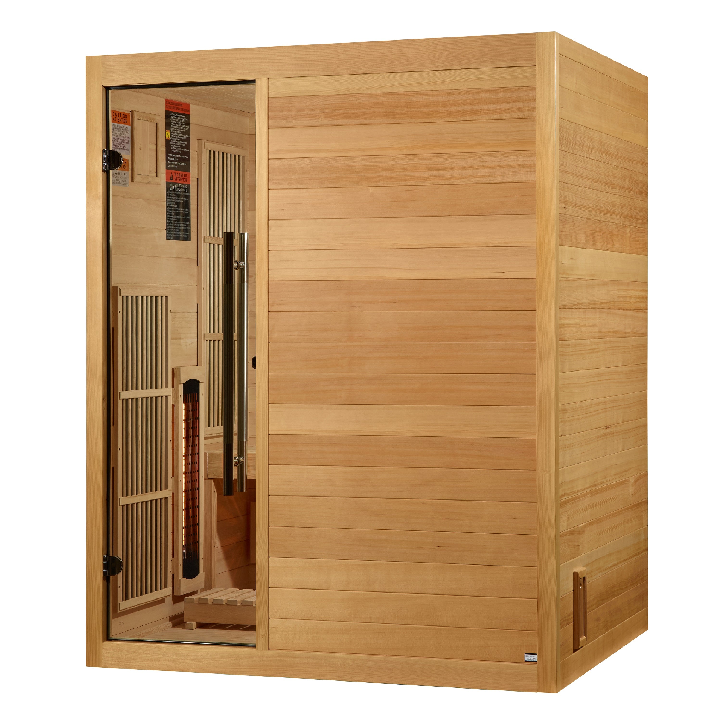 "Soria" Hybrid Sauna Infrared & Traditional Steam with Himalayan Salt Bar & Canadian Hemlock wood