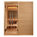 "Toledo" Hybrid Sauna Infrared & Traditional Steam with Himalayan Salt Bar and Hemlock wood