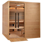 "Toledo" Hybrid Sauna Infrared & Traditional Steam with Himalayan Salt Bar and Hemlock wood