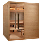 "Toledo" Hybrid Sauna Infrared & Traditional Steam with Himalayan Salt Bar and Hemlock wood