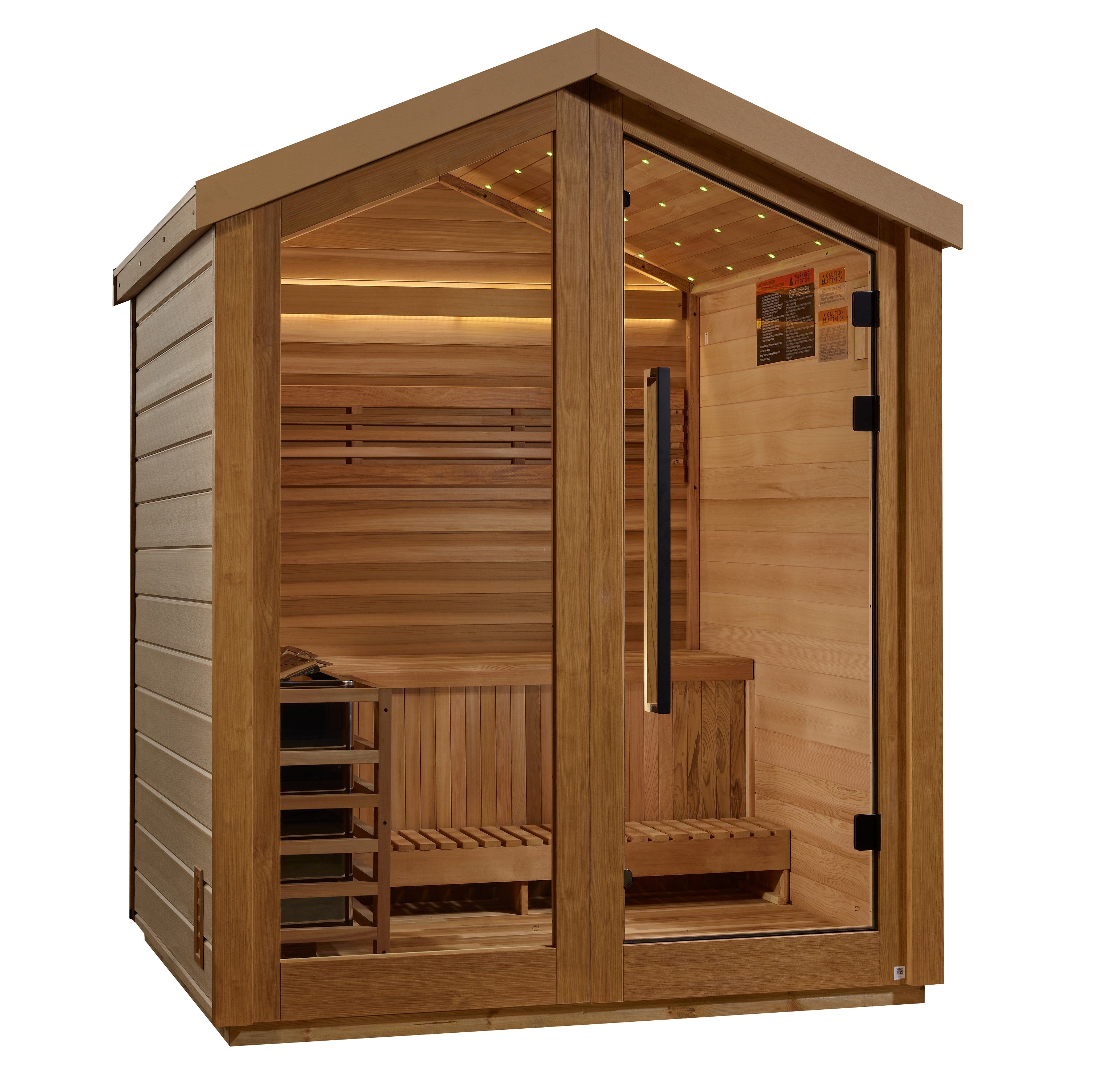 "Savonlinna" Traditional Sauna Outdoor Steam Sauna with Galaxy Star Ceiling & Canadian Red Cedar wood