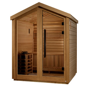 "Savonlinna" Traditional Sauna Outdoor Steam Sauna with Galaxy Star Ceiling & Canadian Red Cedar wood