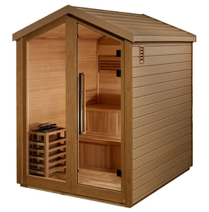 "Savonlinna" Traditional Sauna Outdoor Steam Sauna with Galaxy Star Ceiling & Canadian Red Cedar wood